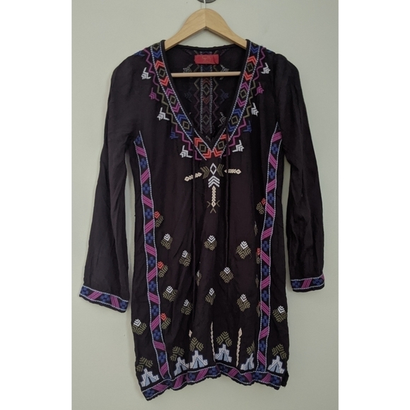 Tigerlily Embroidered 100% Viscose Aztec Tunic Top - Picture 1 of 7